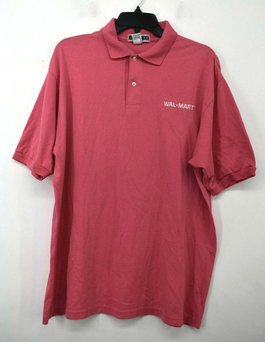 Walmart red collar clearance shirt