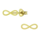 925 Sterling Silver Thin INFINITY Ear Studs Earrings Solid Silver Ladies (J26)