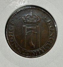 1922 Norway 5 Ore - Haakon VII Coin