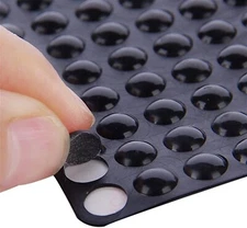 100pcs Drawer Rubber Bumpers Pads Black Cabinet Door Dots Self Adhesive Feet