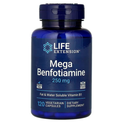 Life Extension, Mega Benfotiamin, 250 mg, 120 vegetarische Kapseln