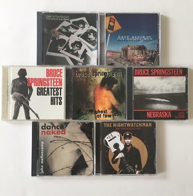 Folk Pop Rock Music CDs Bruce Springsteen John Mellencamp Lou Reed Lot of 7