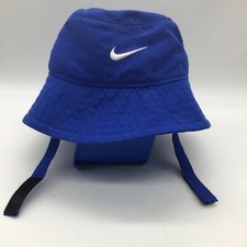 Nike Infant UPF 40 Embroidered White Nike Swoosh W/Chin Strap Bucket Hat