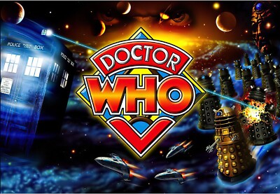 DR Who Doctor Who Pinball Machine Translite  Awesome ARTWORK CUSTOM #2