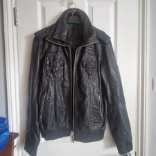 superdry leather jacket mens  Ryan Bomber Jacket