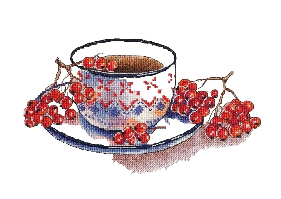 Comida y bebida Foto De Punto De Cruz Cross Stitch Kits