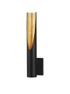 Eglo Barbotto .25 in. Black/Gold Sconce, Free Shipping!