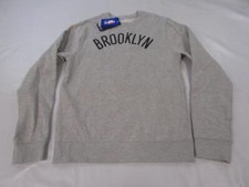 New -Minor Flaw- Brooklyn Nets Mens Size S Small Light Gray Sweatshirt