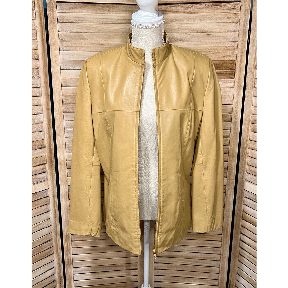 Vintage 90s Liz Claiborne Genuine Leather Moto Style Jacket sx 12