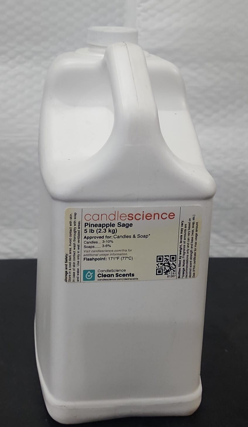 CANDLESCIENCE Fragrance Oil for Candles & Soap 5 lb PINEAPPLE SAGE