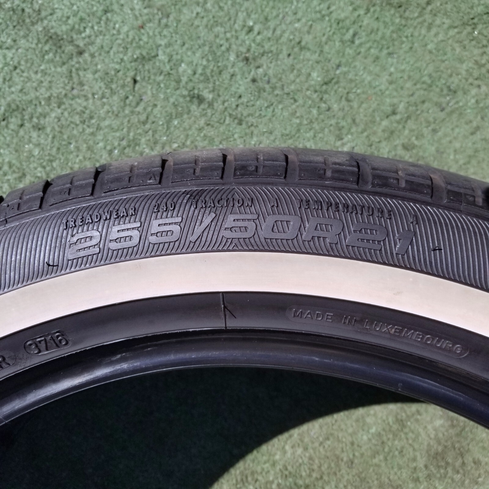 255/50R21 Goodyear Eagle NCT5 Tire Rolls Royce Phantom White Stripe Whitewall