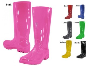 ladies rubber rain boots