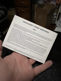 Virtua Fighter 3 SEGA Arcade Sweepstakes Insert Registration Card Only 2 Saturn