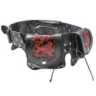 Leather Chinese Dragon Utility Belt Pouch Pocket Biker Hip Boho Larp Festival