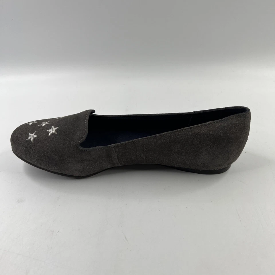 Zapatos de ballet Jack Rogers para mujer 6M gris gamuza bordada estrellas sin cordones planos Foto 3 de 4