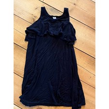 Alya Women's Little Black Dress. Chest/Shoulder Ruffle detail Sz Small. Wedding