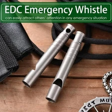 Outdoor Emergency Whistle Survival Safety MINI Whistle EDC Necklace Camping Trip