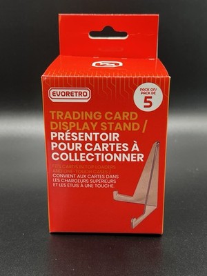 Evoretro Trading Card Display Stand Pokemon Clear Durable Pack of 5 Brand New