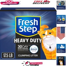 Heavy Duty Clumping Cat Litter 17.5 lb with 3X Odor-Eliminating Carbon