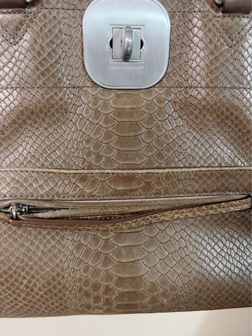 Longchamp Handbag GAbbey Python-style Leather - image 6