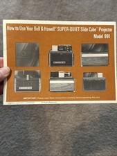 VTG 1974 Bell  Howell Super Quiet Slide Cube Projector Model 991 Instructions