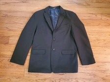 IZOD Boys Black Blazer Sport Coat Size 16 Regular Long Sleeve Lined 2 Buttons