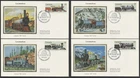 1984 #1036-1039 Set of 4 Canadian Locomotives FDCs Colorano "Silk" Cachets