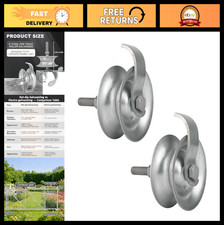 2 Pack 5" Steel Sliding Gate Rollers - Galvanized Track Hardware for 1 5/8" Pipe