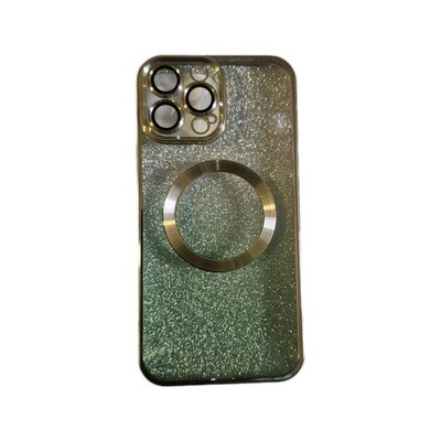 iPhone 13 Pro/14 Pro Glitter Magnetic Case Green Purple Silver Lightweight Cover