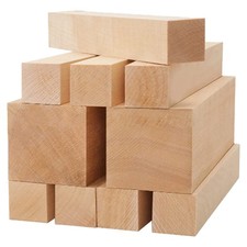 Basswood Carving Wood Block Set of 10 Ideal for Beginners and Pros