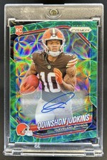 2025 Panini Prizm Quinshon Judkins Rookie Auto RC Green Scope #/75 Browns
