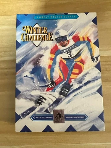Winter Challenge (Sega Genesis) - Original Box, Manual & Cart - Good, Untested