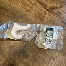 NOS NEW BRAVURA HOOKS Pair (2) White Porcelain Bathroom Robe / Towel Wall Hooks