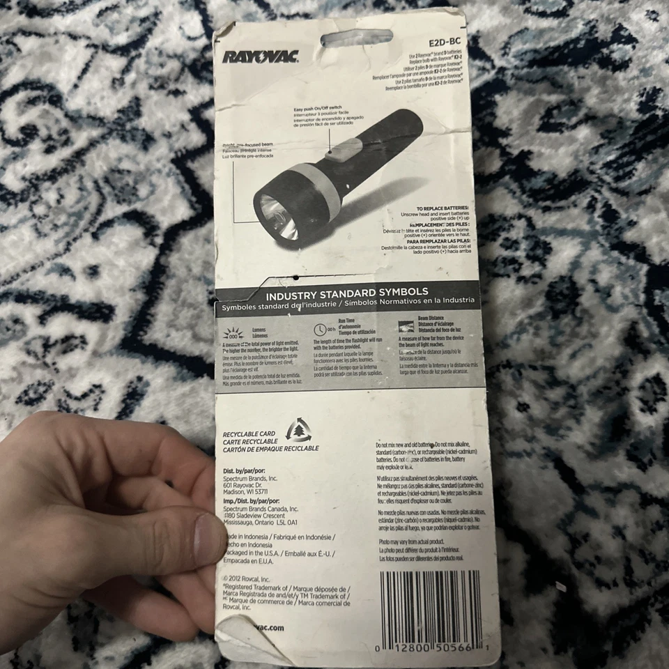 Linterna LED Rayovac Value Bright, 9 Lúmenes, 1D, con Pilas VB1DLED-BA Azul Foto 2 de 2