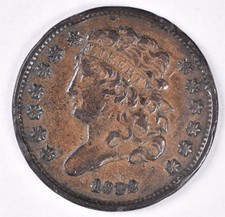 1832 Classic Head Half Cent 