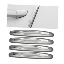 4 PCS Car Door Edge Guards, Anti-Scratch Self Adhesive Strip Trim Auto Silver