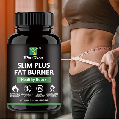 SLIM PLUS fat burner Healthy detox 60 Counts Slimming Shaping Energy Booster-
