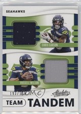 2020 Panini Absolute Team Tandem Materials /199 Chris Carson Russell Wilson 4f5