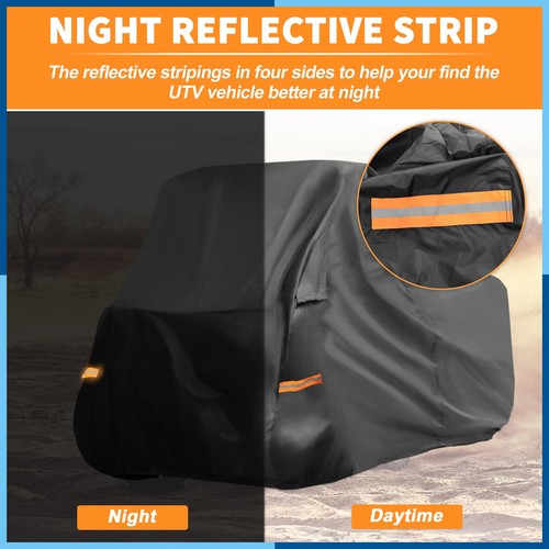 UTV Cover Side by Side Cover for Kawasaki MULE SX Black 210D-PU New - Foto 2 di 6