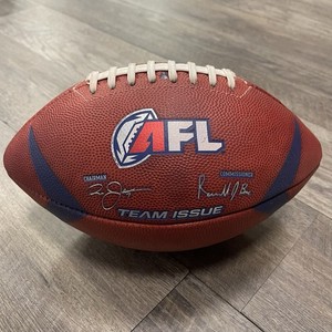 Team Issue AFL Arena Football League Leather Game Ball w/ Jaworski Stamp