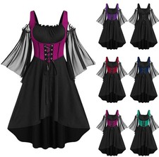 Womens Victorian Dress Renaissance Coret Dress Gothic Witch Dress Medieval Dress