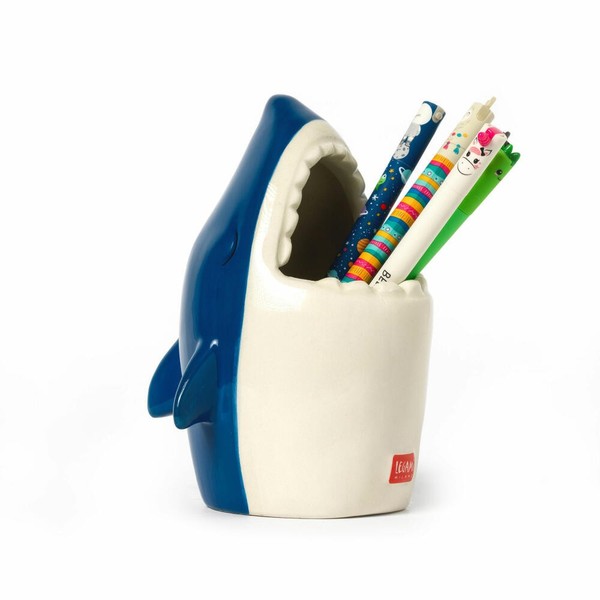 Legami Ceramic Pen Holder Desk Friends Shark Stiftehalter Stiftebecher Hai-image