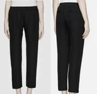THEORY Black Silky Pull On KORENE R3 DRAPEY CREPE Slim Leg Pants Sz M $255