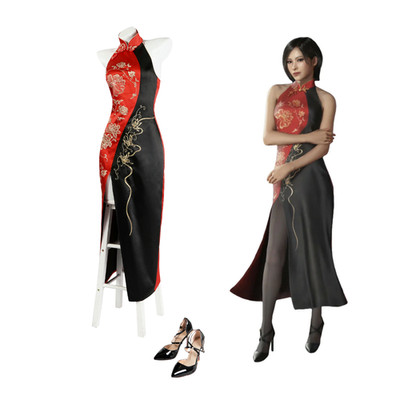 Resident Evil 4 Remake Ada Wong Cheongsam Cosplay Costume | Gaming Outfit