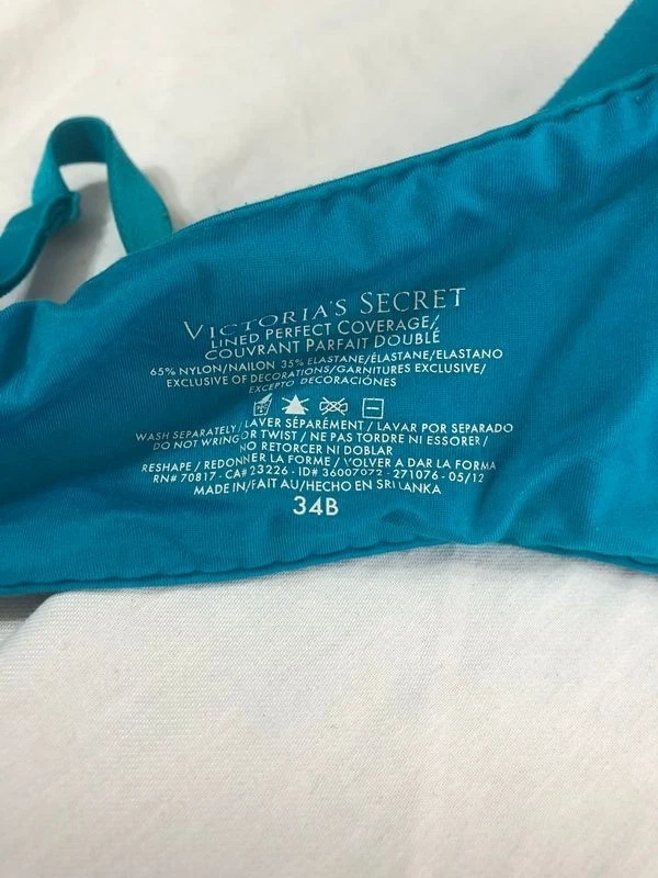 Victorias Secret Women's Miraculous Plunge Underwire Back Closure bra 34B blue - Image 3 of 4