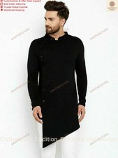 Traditional Party Wear Dree Cotton Mens Kurta Long Sleeve Shirt Top Tonic