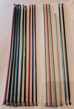 Vintage Tunisian Afghan Crochet Hooks Lot of 15 Boye, Bates Aero Bernat Aluminum