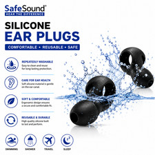 Reusable Silicone Ear Plugs Noise Cancelling Earplugs Protector Study Sleep Swim