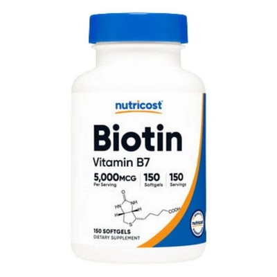 Biotin Softgels 150 Count 5000 Mcg by Nutricost
