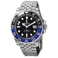 Rolex GMT-Master II GMT Black Dial Batman Bezel Men's Watch 126710blnr